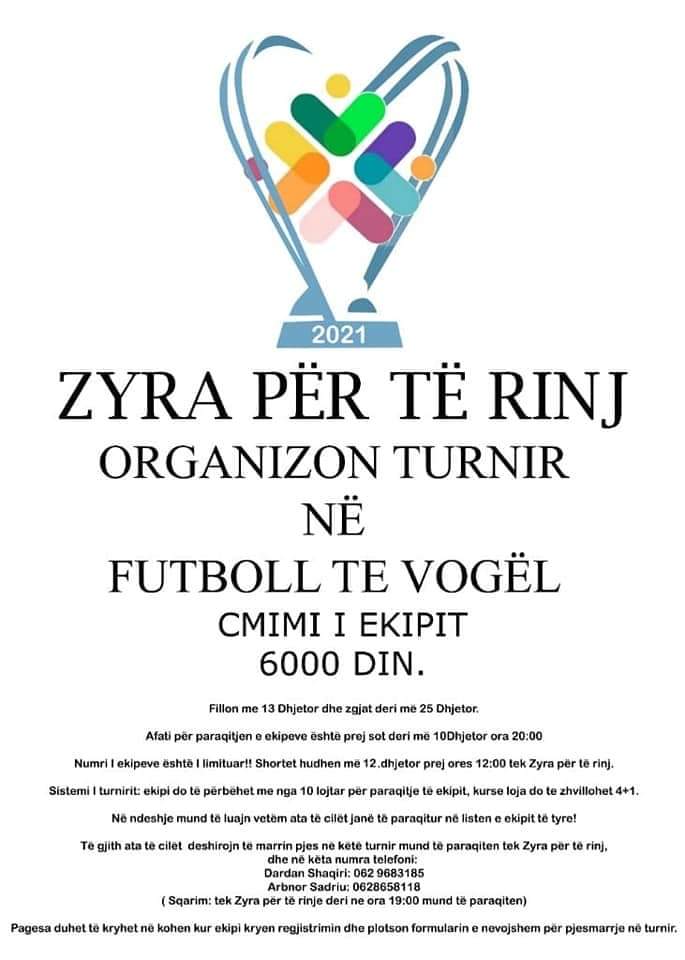 ZYRA PËR TË RINJ ORGANIZON TURNIR NË FUTBOLL TË VOGËL