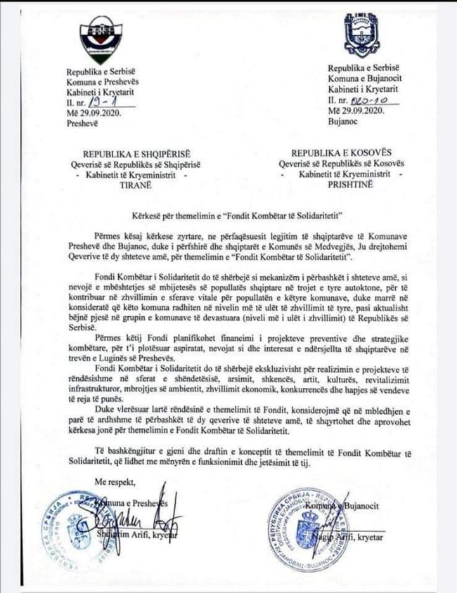 Kryetari i Preshevës apelon për 8 milionë euro nga Kosova dhe Shqipëria