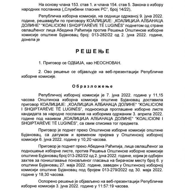 Ja pse, sipas KRZ-së, nuk u aprovua vendimi për rivotim në Tërrnoc (dokument)