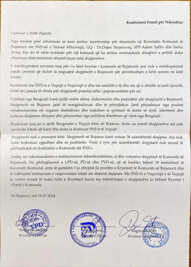 Treshja LPD, PD dhe PVD, kanë një ofertë për FPN-në: Po bëhemi bashkë në koalicion